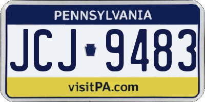 PA license plate JCJ9483
