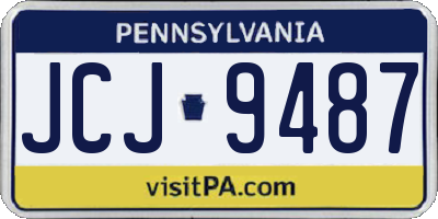 PA license plate JCJ9487