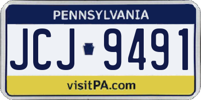PA license plate JCJ9491