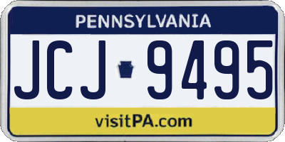 PA license plate JCJ9495