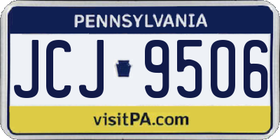 PA license plate JCJ9506