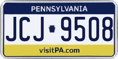 PA license plate JCJ9508