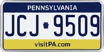 PA license plate JCJ9509