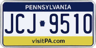 PA license plate JCJ9510