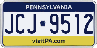 PA license plate JCJ9512