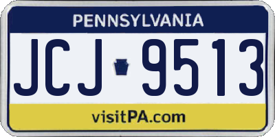 PA license plate JCJ9513