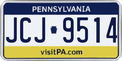 PA license plate JCJ9514