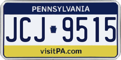 PA license plate JCJ9515