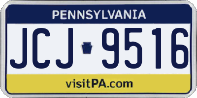 PA license plate JCJ9516