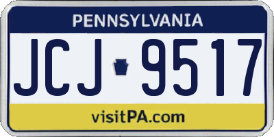 PA license plate JCJ9517