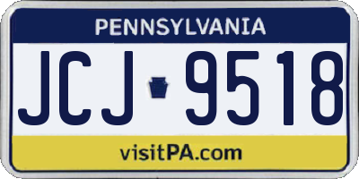 PA license plate JCJ9518