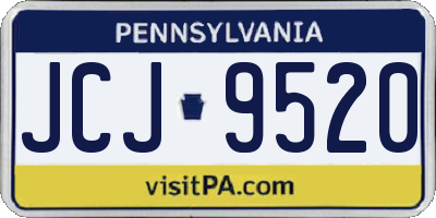 PA license plate JCJ9520