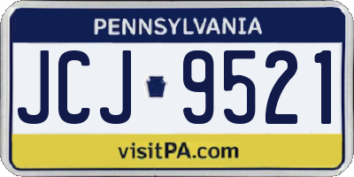 PA license plate JCJ9521