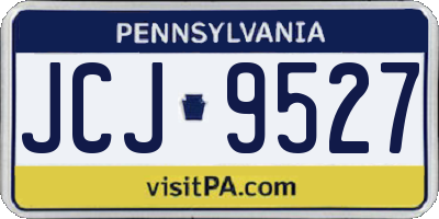 PA license plate JCJ9527