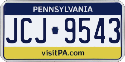 PA license plate JCJ9543