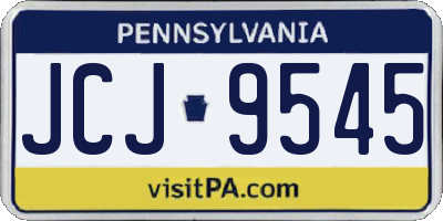 PA license plate JCJ9545