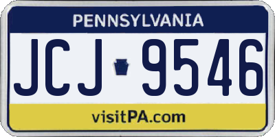 PA license plate JCJ9546