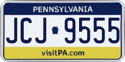 PA license plate JCJ9555