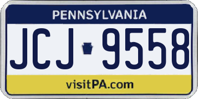 PA license plate JCJ9558