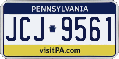 PA license plate JCJ9561