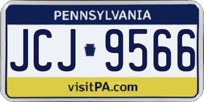 PA license plate JCJ9566