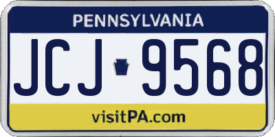 PA license plate JCJ9568