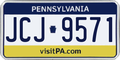 PA license plate JCJ9571