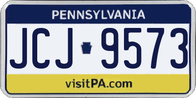 PA license plate JCJ9573