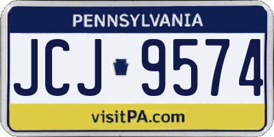 PA license plate JCJ9574
