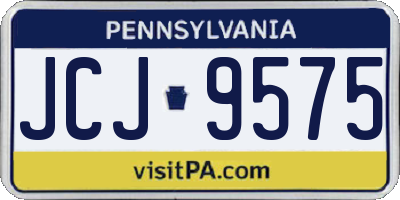 PA license plate JCJ9575