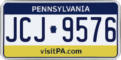 PA license plate JCJ9576
