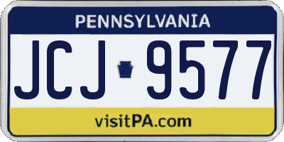 PA license plate JCJ9577