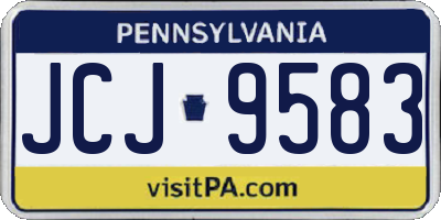PA license plate JCJ9583