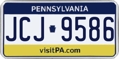 PA license plate JCJ9586