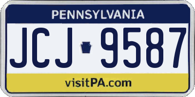 PA license plate JCJ9587