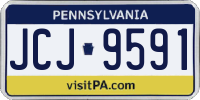 PA license plate JCJ9591