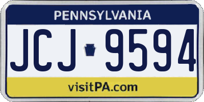 PA license plate JCJ9594