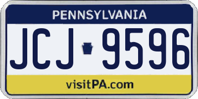 PA license plate JCJ9596