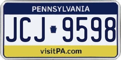 PA license plate JCJ9598