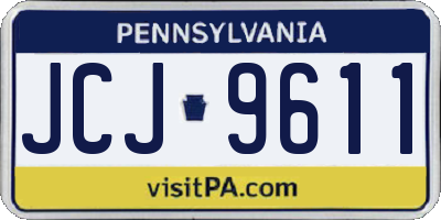 PA license plate JCJ9611