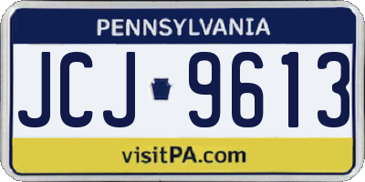 PA license plate JCJ9613