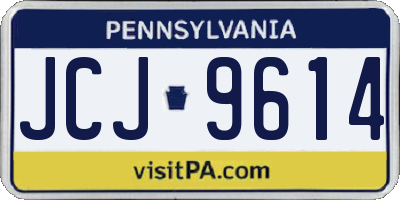 PA license plate JCJ9614