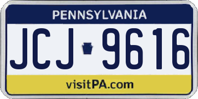 PA license plate JCJ9616