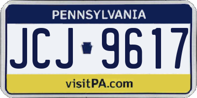 PA license plate JCJ9617
