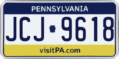 PA license plate JCJ9618