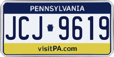 PA license plate JCJ9619