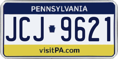 PA license plate JCJ9621