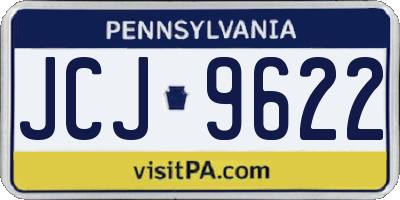 PA license plate JCJ9622