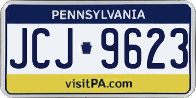 PA license plate JCJ9623
