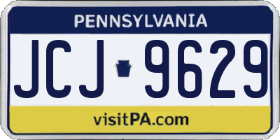 PA license plate JCJ9629